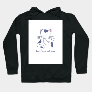 Yes I Am A Cat Design White Hoodie